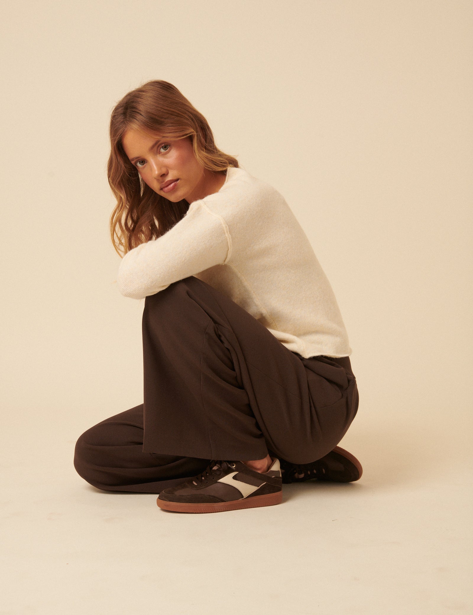 Brown Leather Trainers