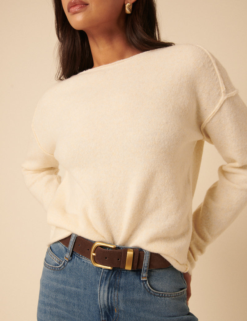 Brown Suede Belt