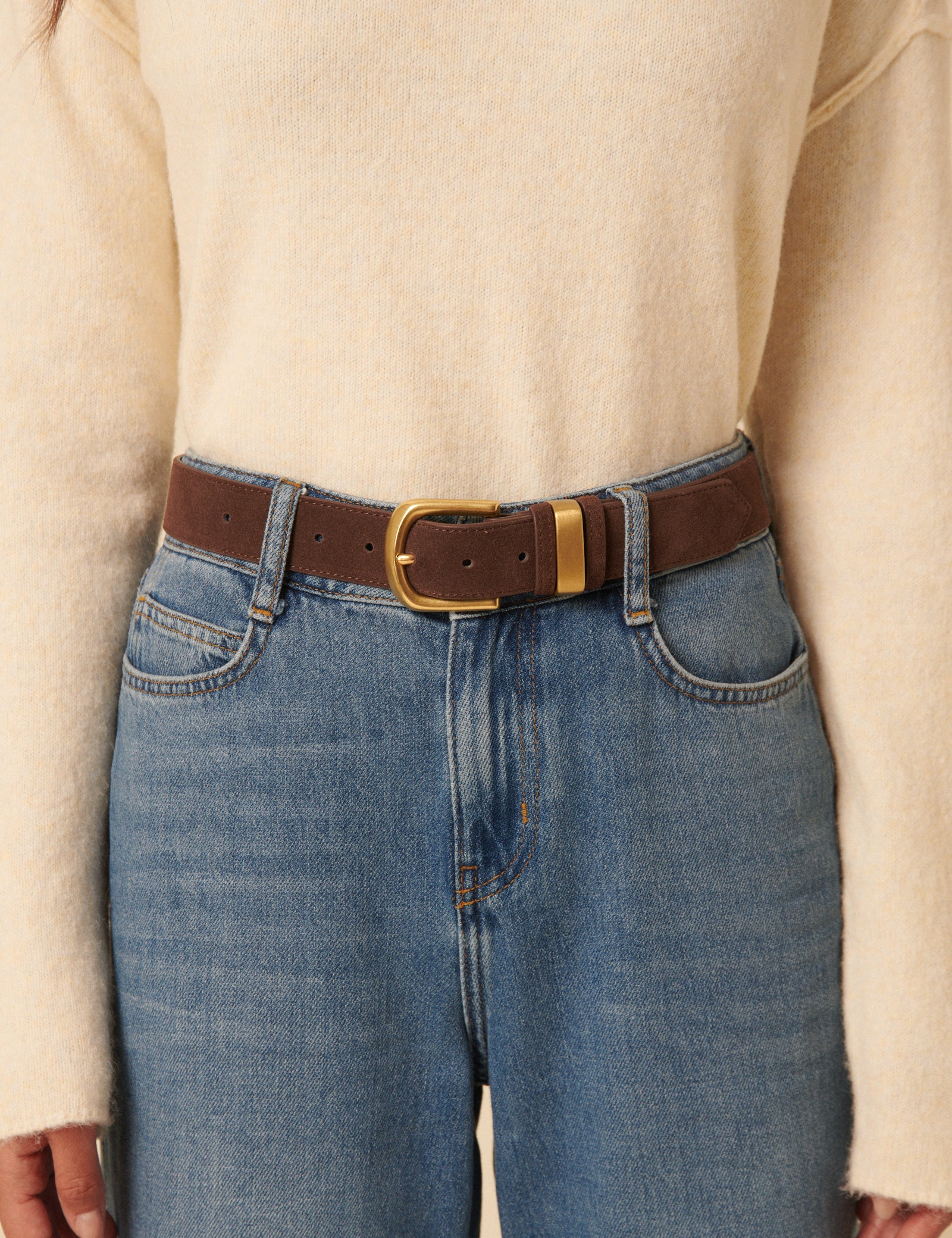 Brown Suede Belt