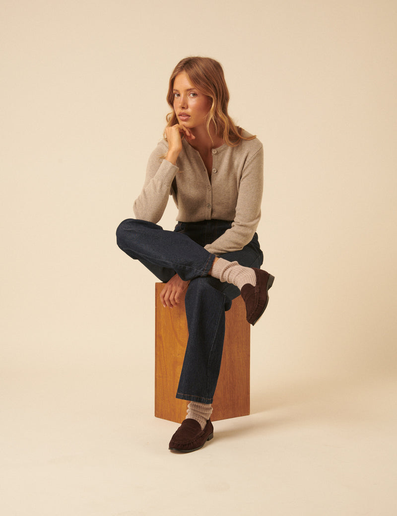Brown Suede Loafers