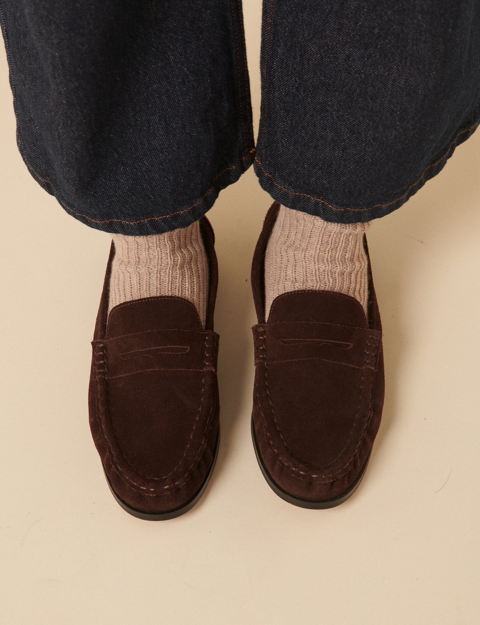 Brown Suede Loafers