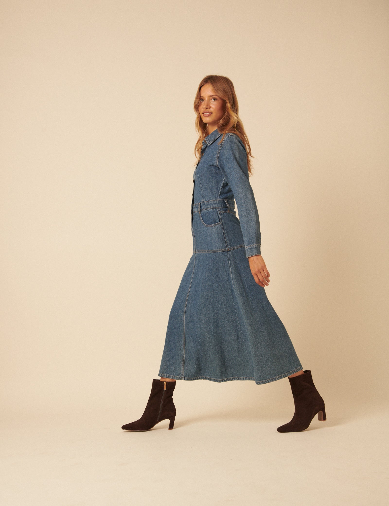 Dark Brown Suede Ankle Boots