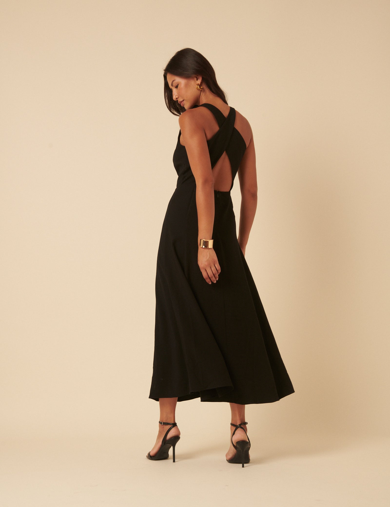 Black Reign Midi Dress