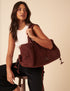 Brown Cord Holdall Bag