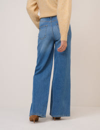 Blue High Rise Soho Wide Leg Jeans