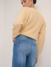 Blue High Rise Soho Wide Leg Jeans