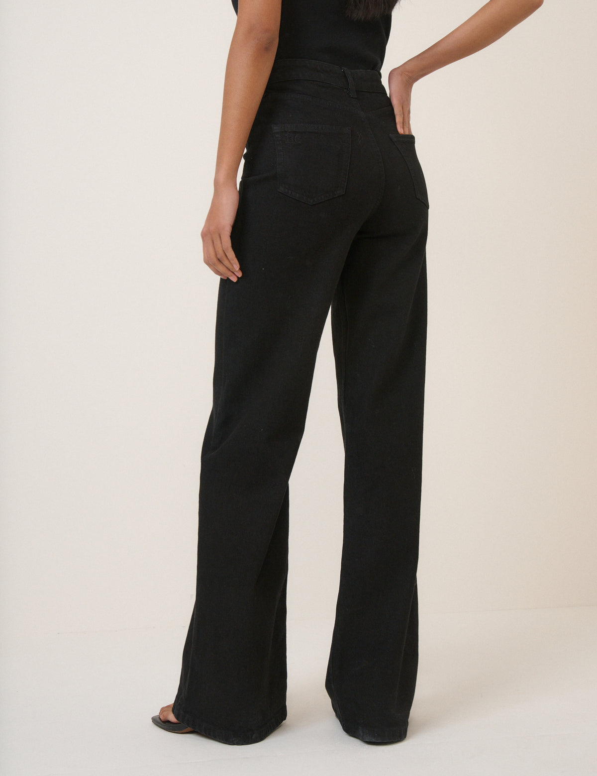 Black High Rise Soho Wide Leg Jeans