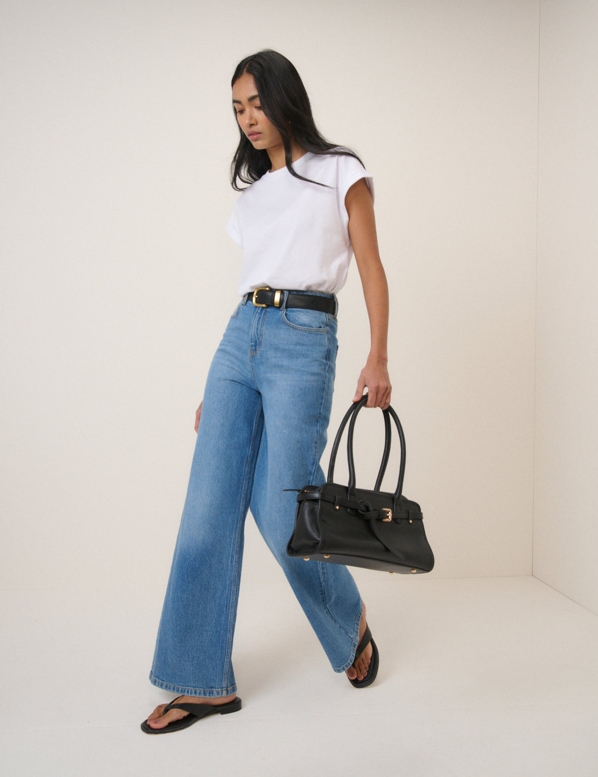 Blue High Rise Soho Wide Leg Jeans
