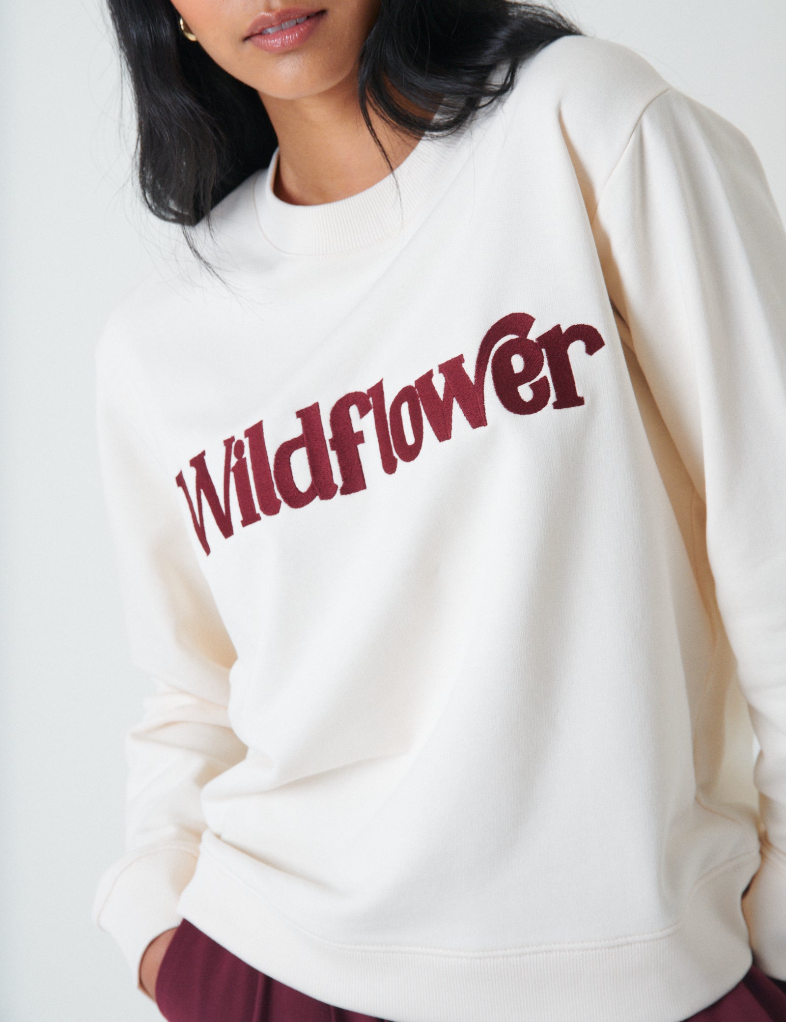 White Wildflower Sweatshirt