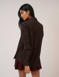Brown And Black Check Shirt