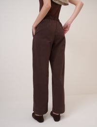 Brown Wide Leg Trousers