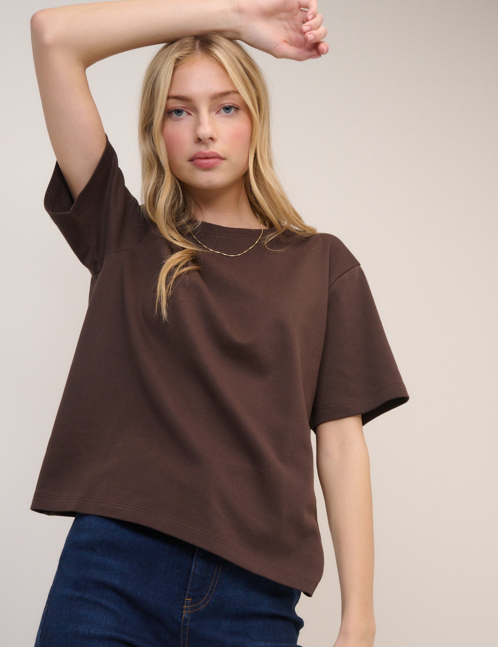 Chocolate Brown Boxy Fit T-Shirt
