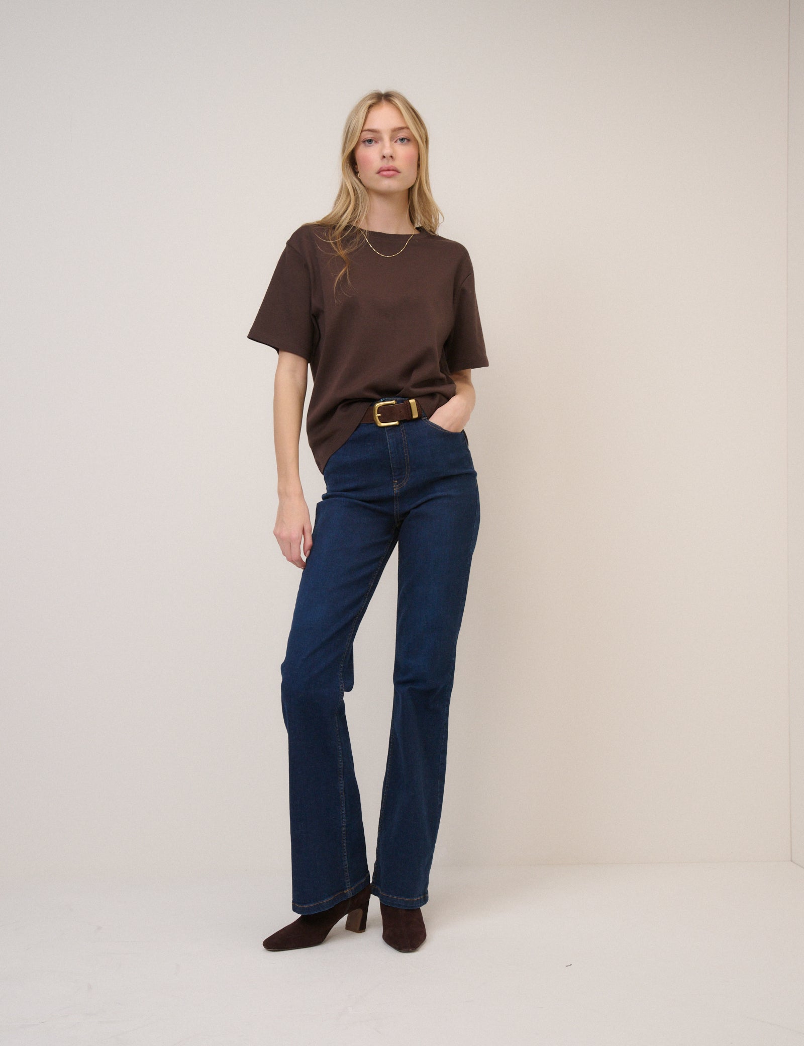 Chocolate Brown Boxy Fit T-Shirt
