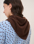 Brown Wool Blend Triangle Scarf