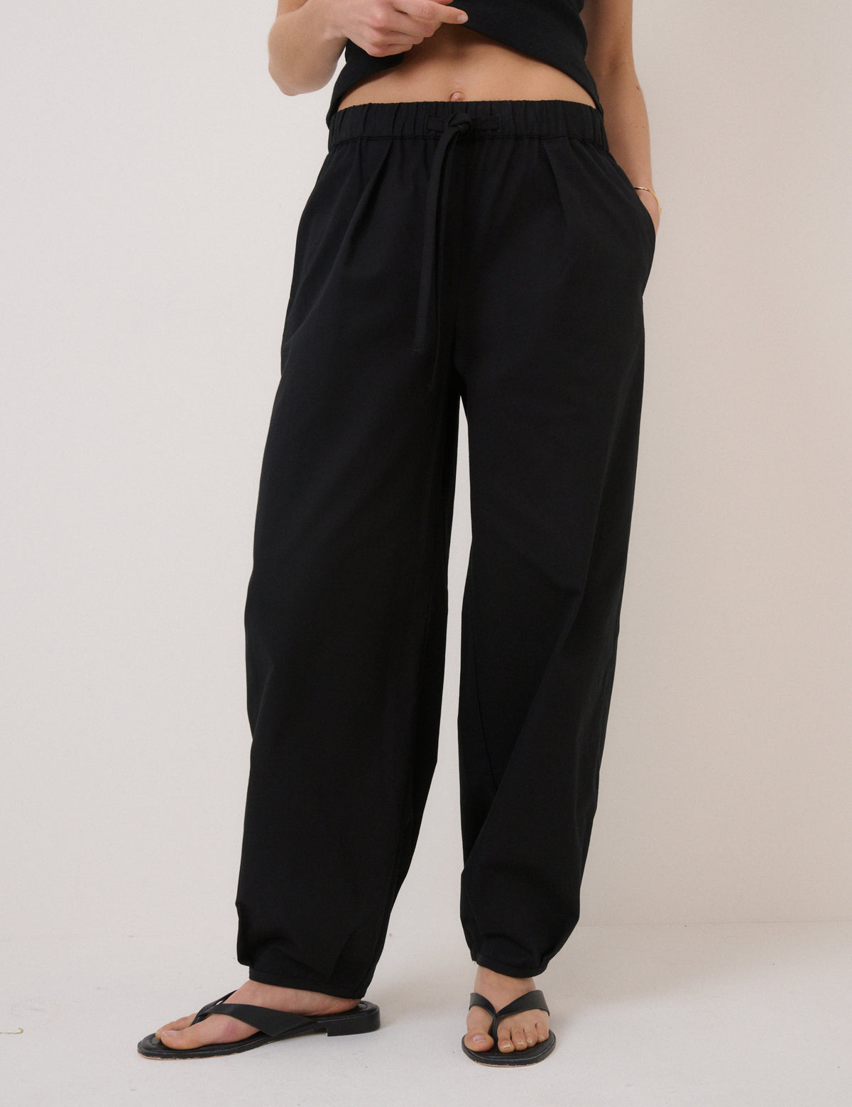 Black High Waisted Balloon Leg Trousers
