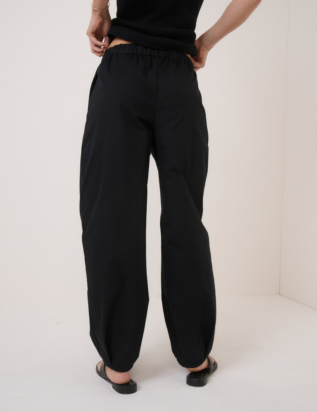 Black High Waisted Balloon Leg Trousers