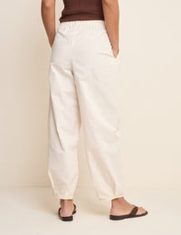 Cream Balloon Leg Trousers