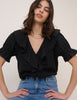 Black V-Neck Blouse