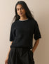 Black Oversized Knitted Top
