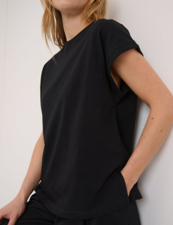 Black Cap Sleeve T-Shirt