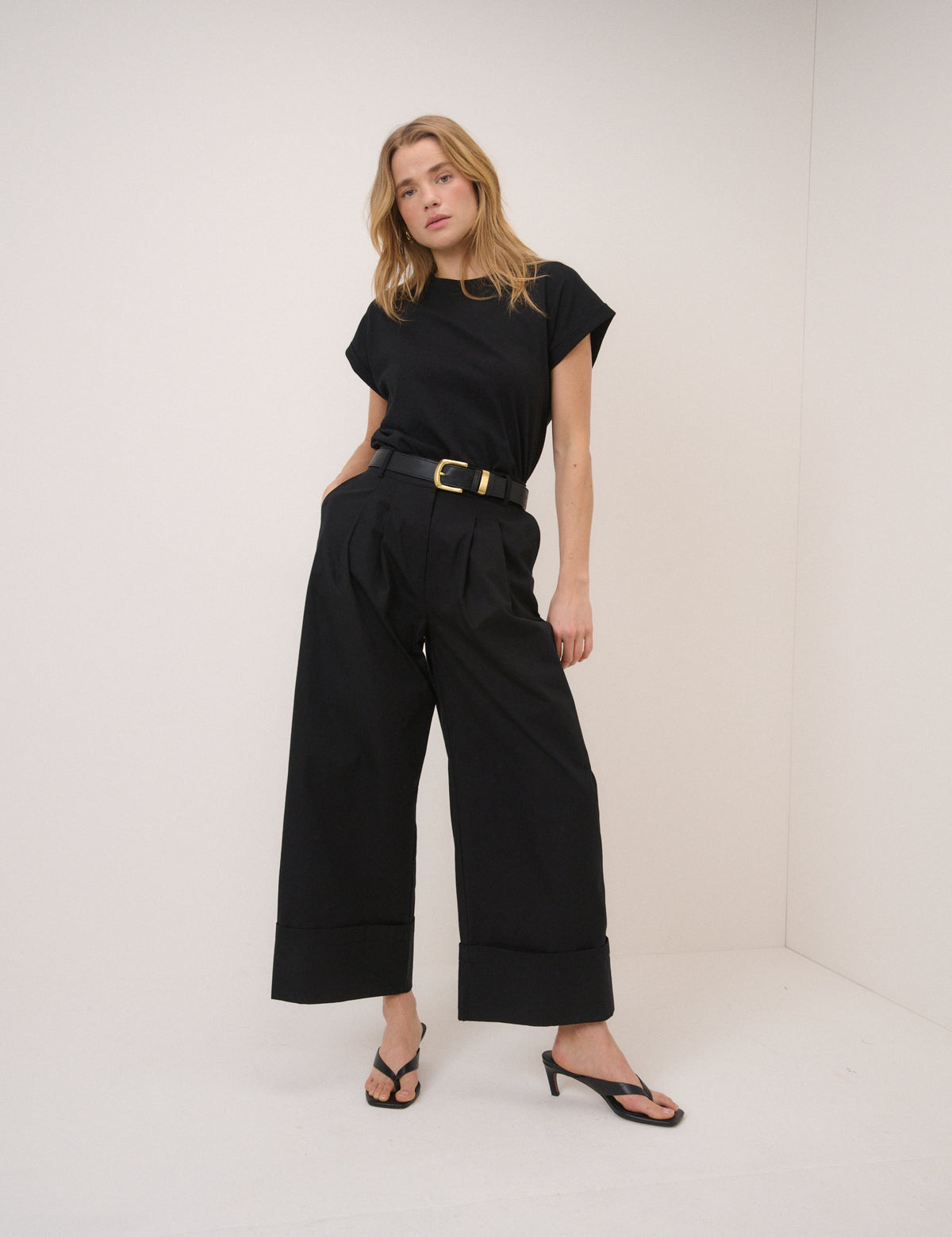 Black Cap Sleeve T-Shirt