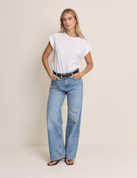 White Cap Sleeve T-Shirt