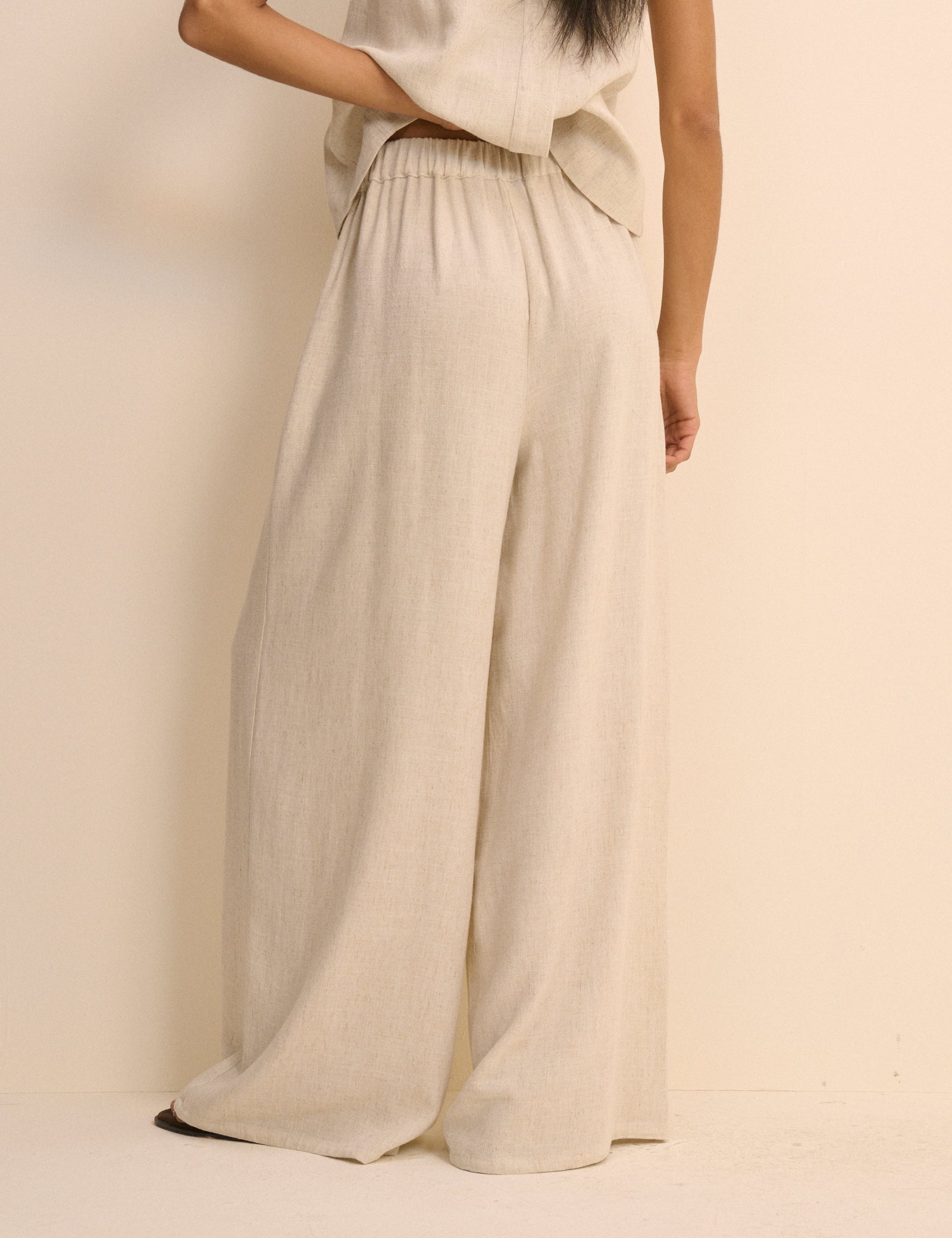 Stone Wide Leg Jerrow Trouser