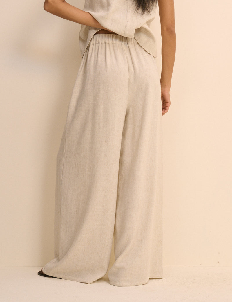 Stone Wide Leg Jerrow Trouser