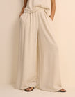 Stone Wide Leg Jerrow Trouser