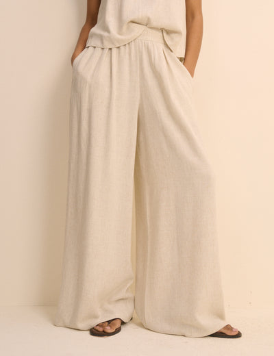 Stone Wide Leg Jerrow Trouser