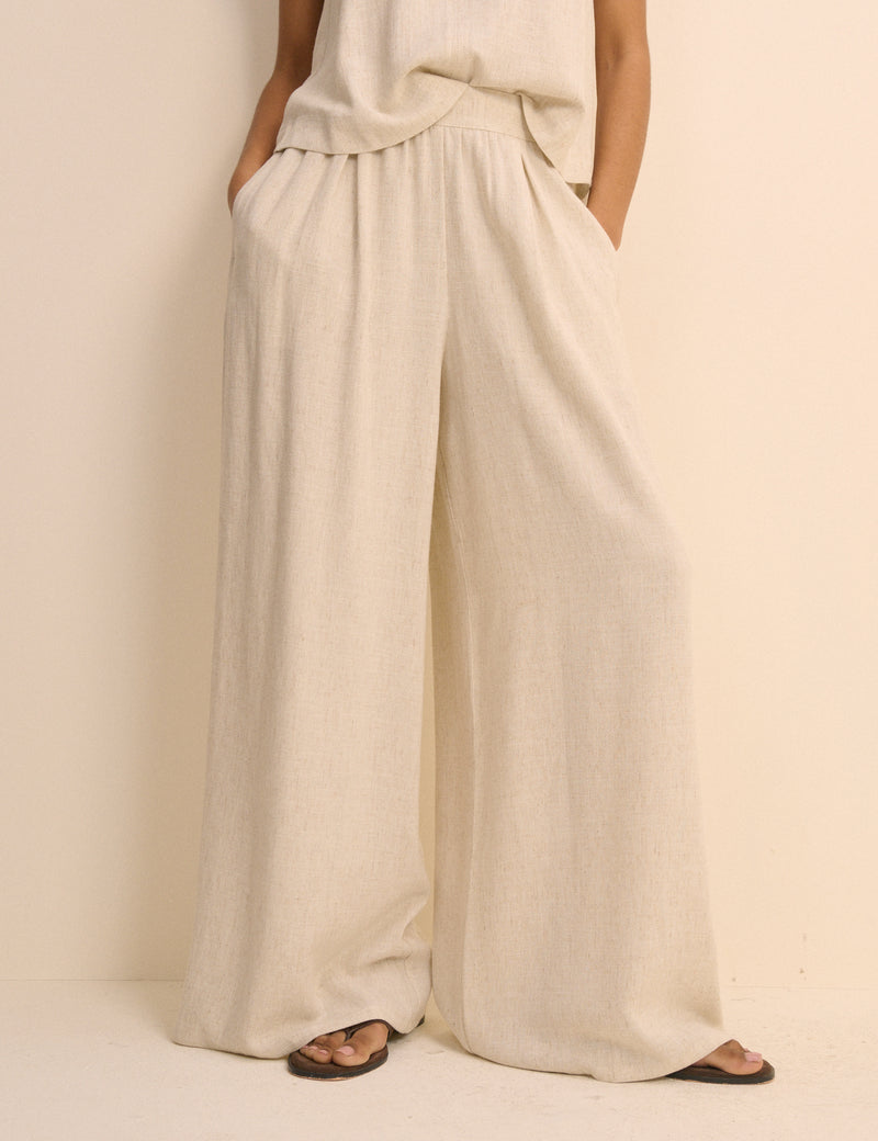 Stone Wide Leg Jerrow Trouser
