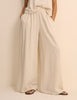 Stone Wide Leg Jerrow Trouser