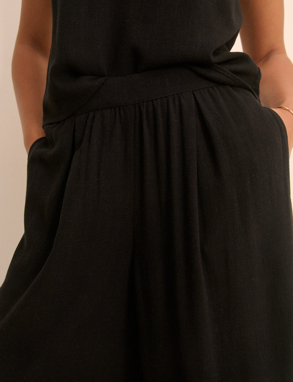Black Wide Leg Jerrow Trouser