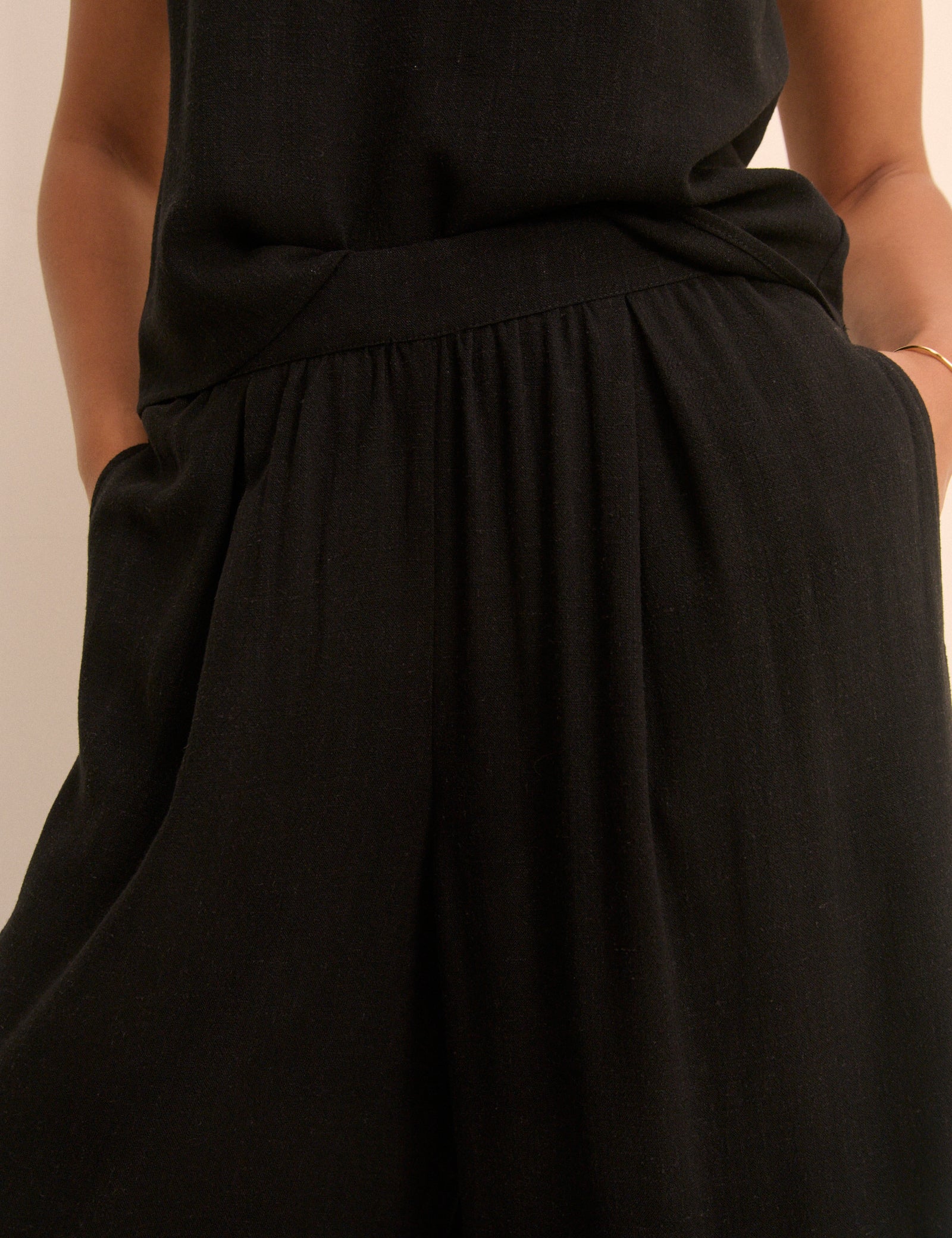 Black Wide Leg Jerrow Trouser