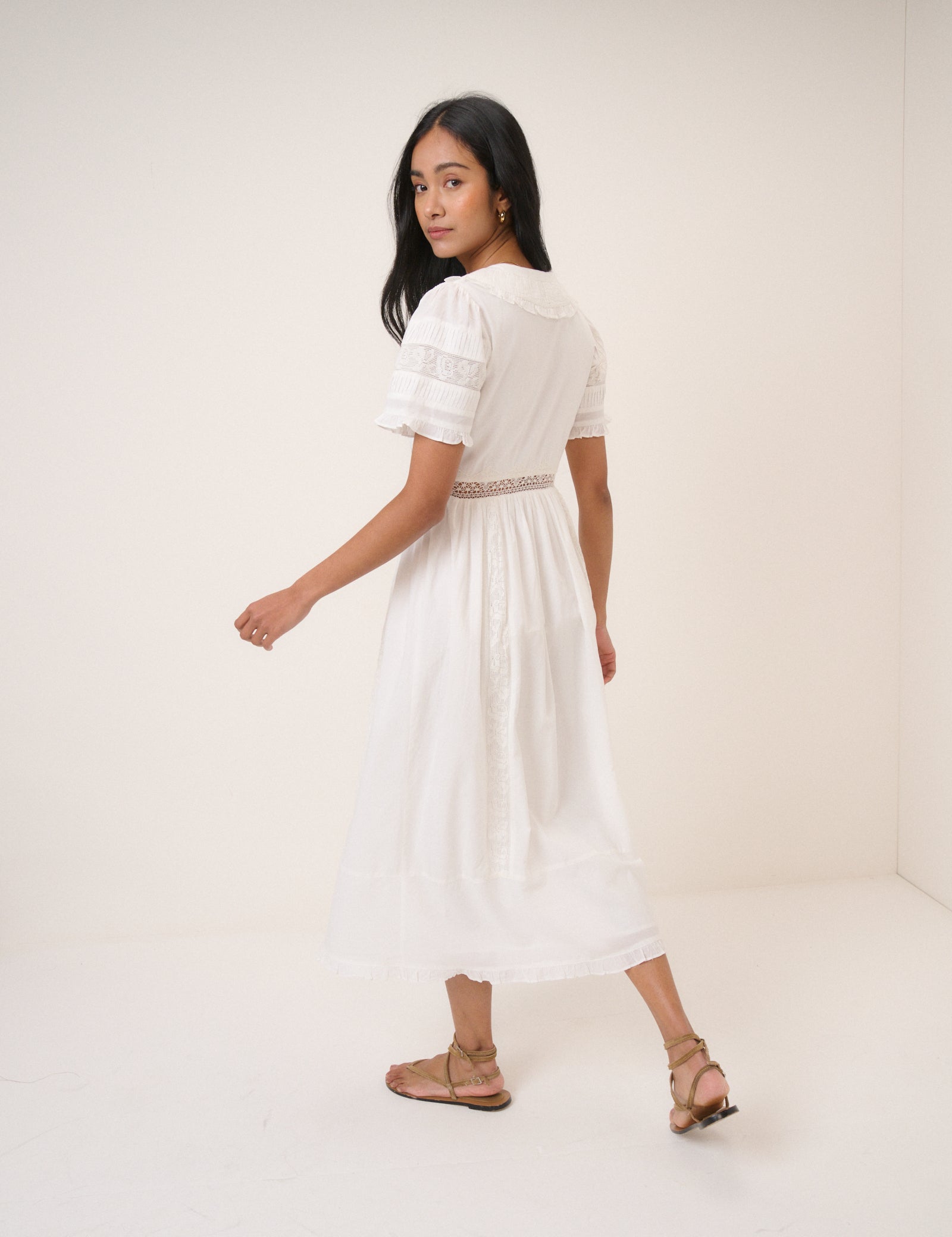 White Collared Orla Midi Dress White Collared Orla Midi Dress