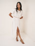 White Collared Orla Midi Dress