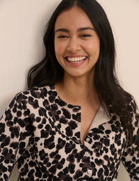 Cream Leopard Print Cardigan