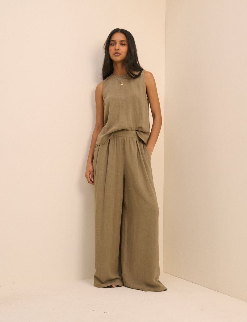 Khaki Swing Top