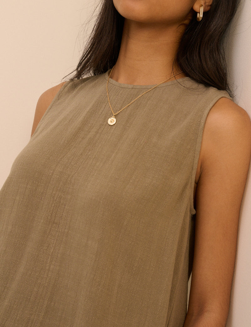 Khaki Swing Top