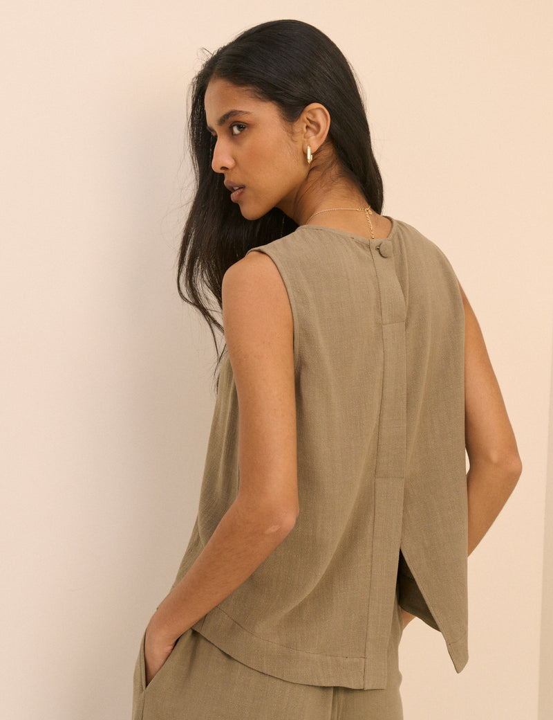 Khaki Swing Top