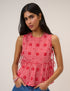 Red Gingham Side Tie Swing Top