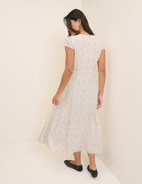 Ivory Ditsy Floral Avery Midi Dress