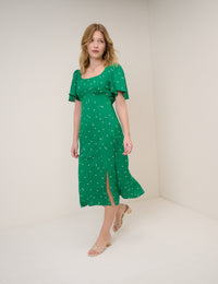 Green Floral Dee Dee Midi Dress