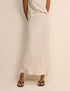 Cream Mila Midi Slip Skirt