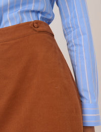 Terracotta Cord Mini Skirt