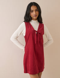 Red Cord Nila Shift Mini Dress