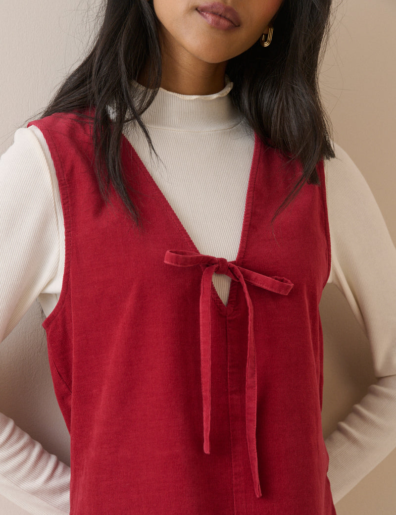 Red Cord Nila Shift Mini Dress