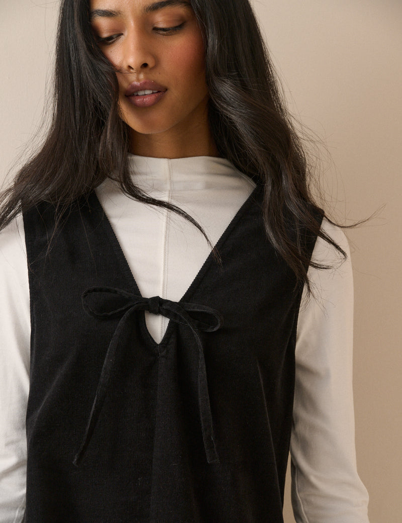 Black Cord Nila Shift Mini Dress