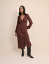 Brown Polka Dot Kennedy Midi Dress