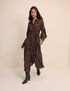 Brown Leopard Print Brooklyn Shirt Midi Dress